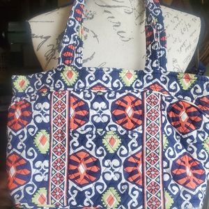 Vera Bradley Zip Up Tote Purse EUC